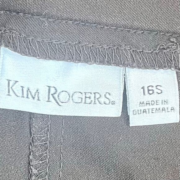 Kim Rogers Short Brown Pull-On Pants 16S - Picture 3 of 8